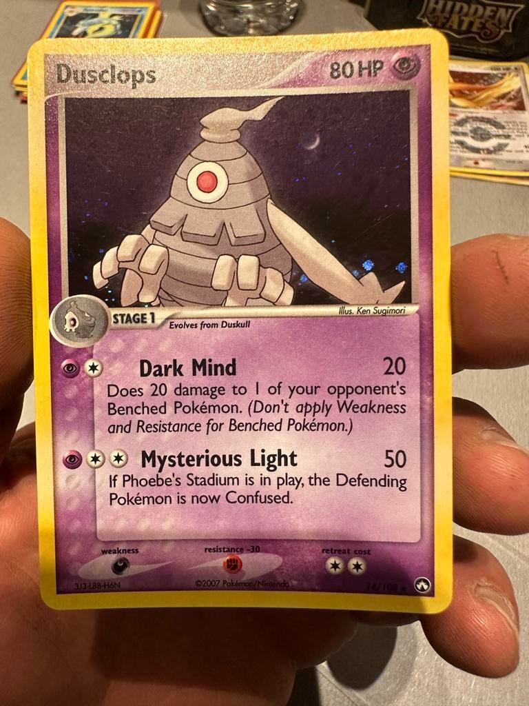 Pokémon Dusclops 14/108 Ex Power Keepers Holo, Ophalen of Verzenden, Zo goed als nieuw, Losse kaart