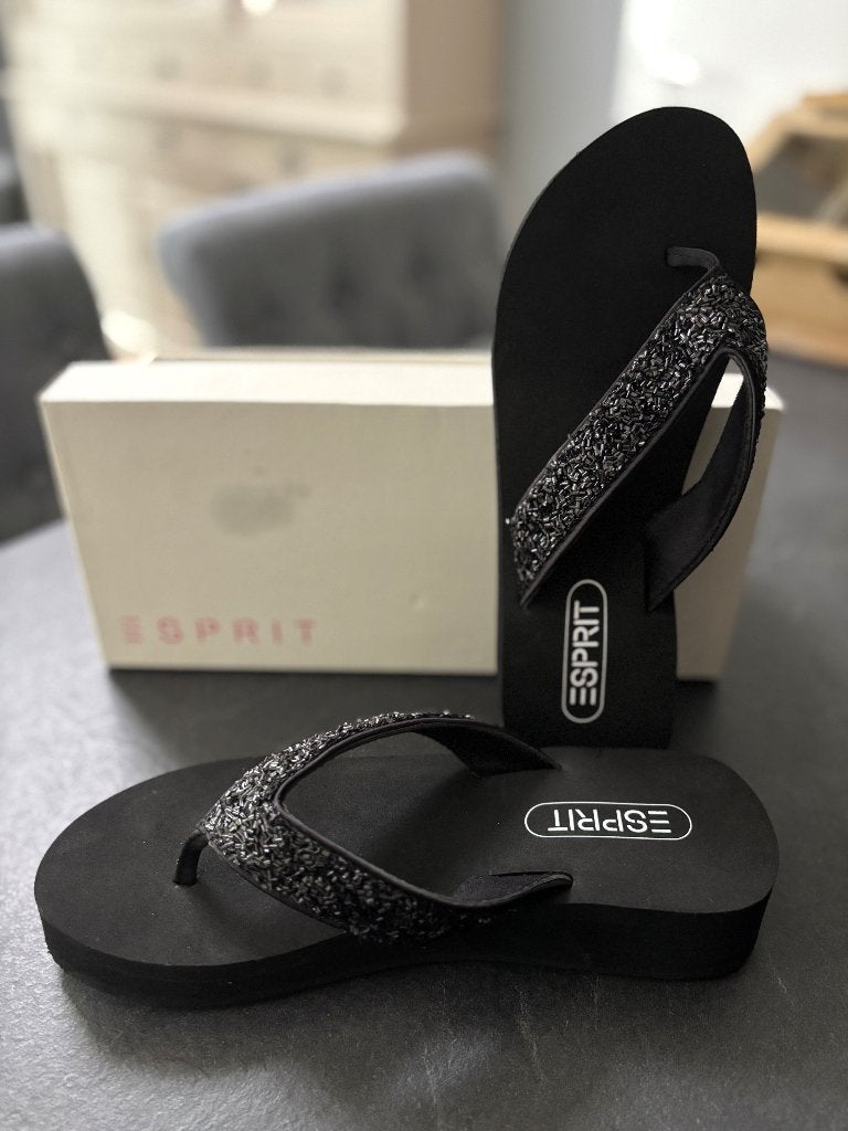 ESPRIT - TONGS NEUVES – P. : 37, Neuf, Enlèvement ou Envoi, Noir, Esprit