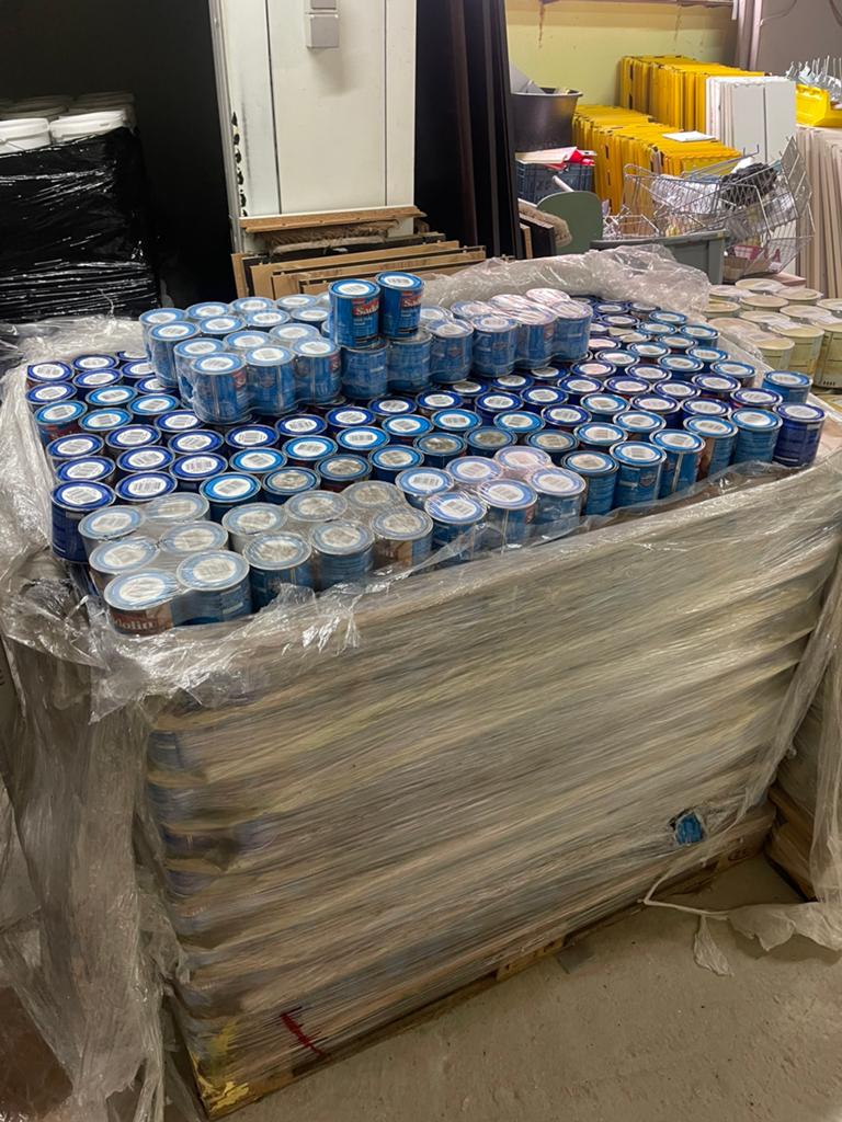Grote verfpartij Sadolin + Flexa + houtverf palletstock, Ophalen, Beits
