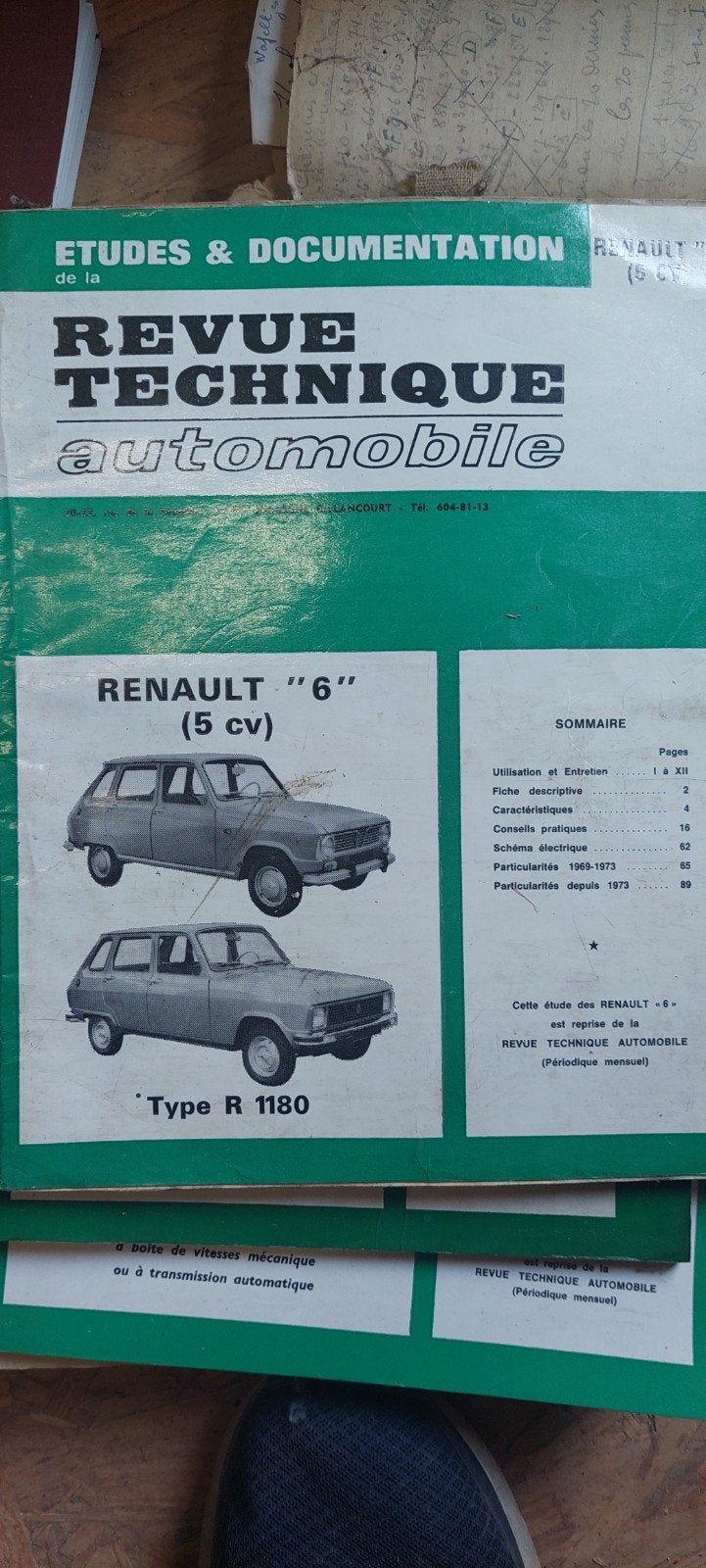 Renault 6 revue technique, Enlèvement ou Envoi