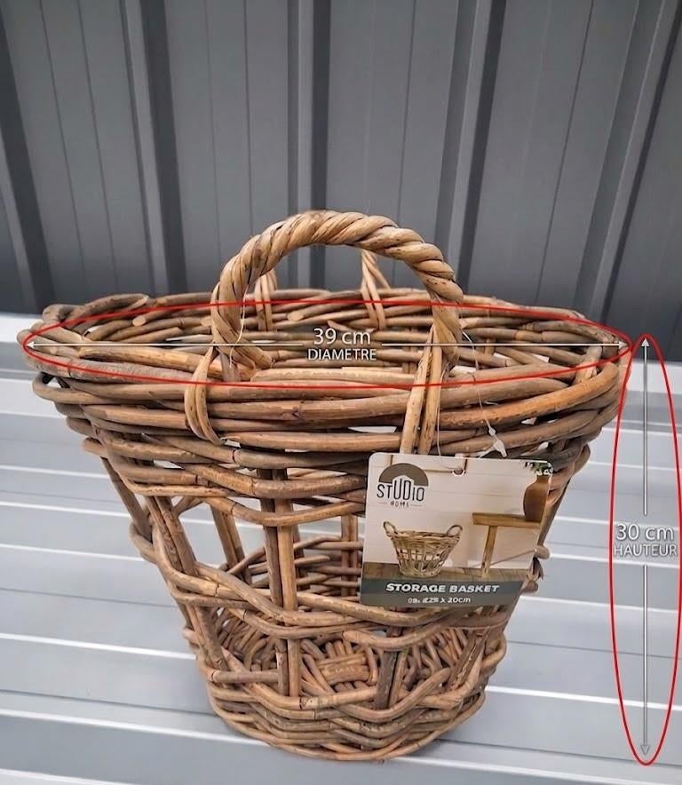 LOT 24 Paniers Rangement Osier NEUFS - 80€ le tout (Prix Pro, Enlèvement ou Envoi, Bois, Panier