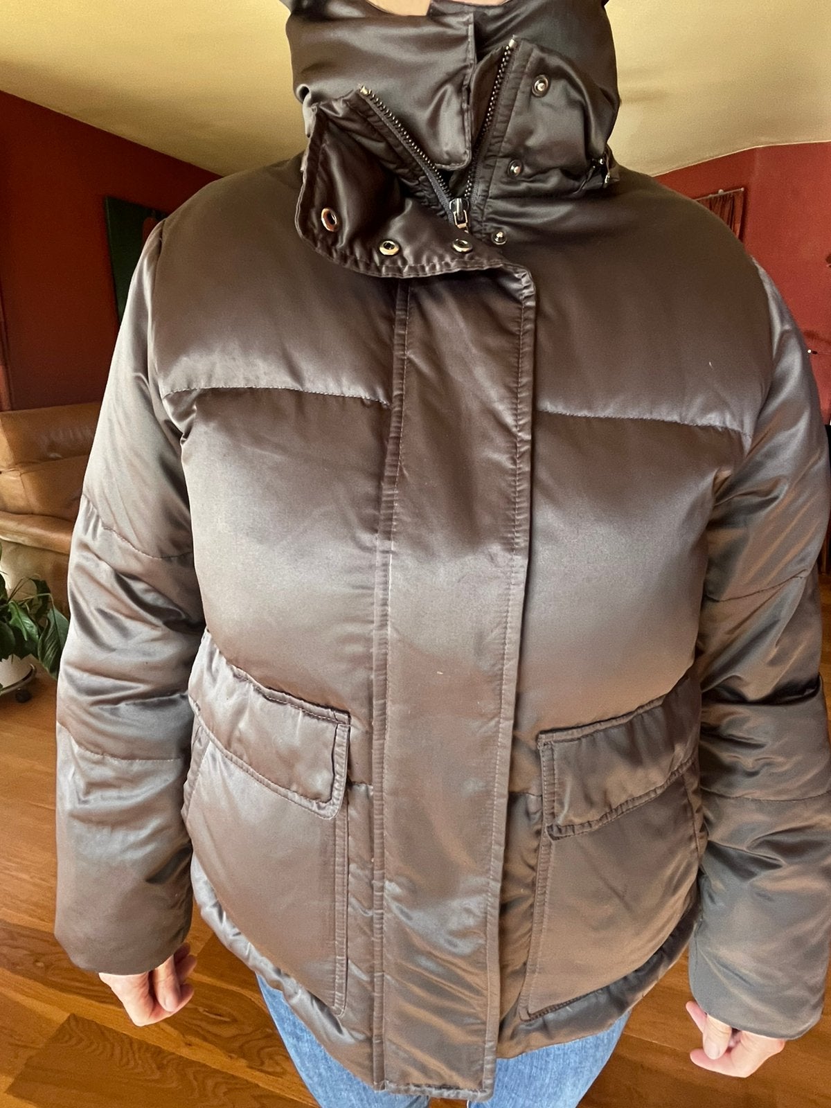 Massimo Dutti dons anorak, Kleding | Dames, Ophalen, Gedragen, Maat 42/44 (L), Bruin