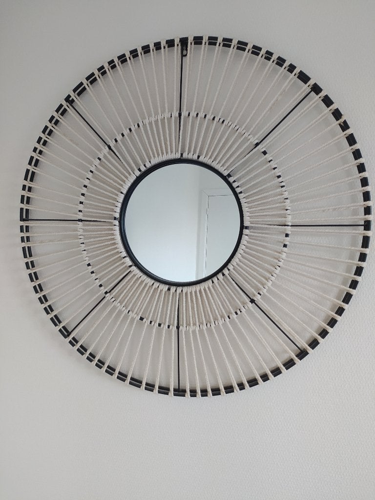 Ronde spiegel van 80 cm, Huis en Inrichting, Ophalen, Gebruikt, Rond, 75 tot 100 cm