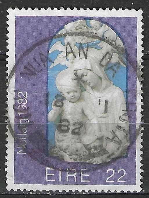 Irlande 1982 - Yvert 485 - La Vierge à l'Enfant (ST), Envoi, Affranchi
