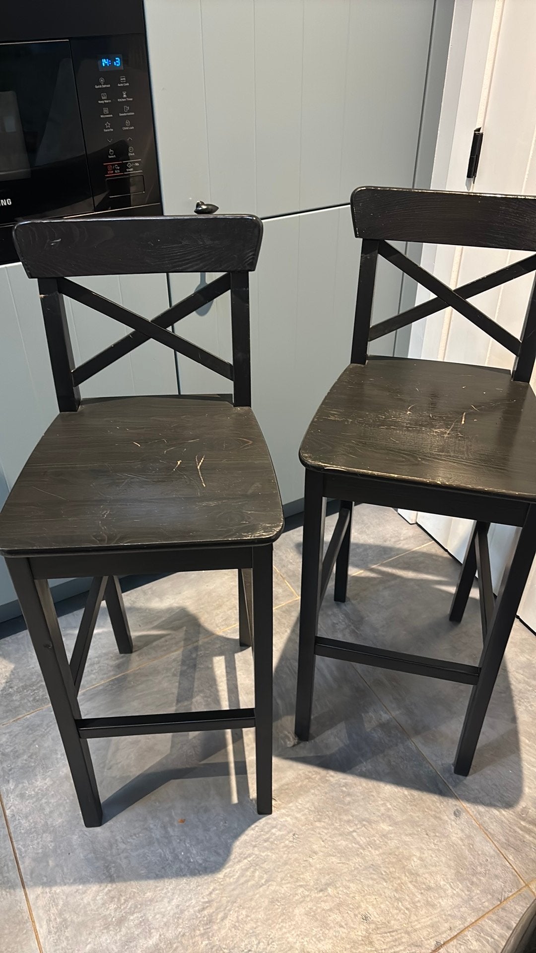 Hoge stoelen van ikea, Huis en Inrichting, Ophalen, Gebruikt
