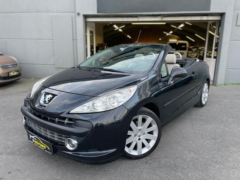 Peugeot 207 1.6i Cabrio | Gps | Airco | Keuring+Carpass |, Beige, Cabriolet, Zwart, Leder
