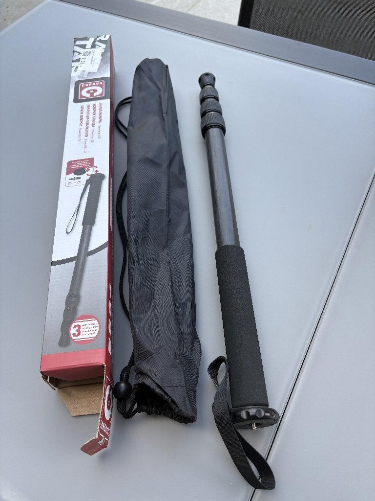 Carbon Monopod Caruba, Audio, Tv en Foto, Ophalen, Nieuw, Eenpoot, Inklapbaar