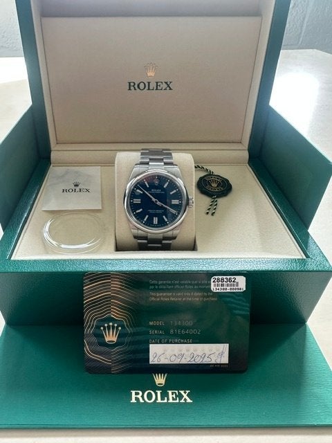 Rolex Oyster Perputual - 2025 - 41 mm - Blauw, Handtassen en Accessoires, Horloges | Heren, Staal, Polshorloge, Ophalen of Verzenden
