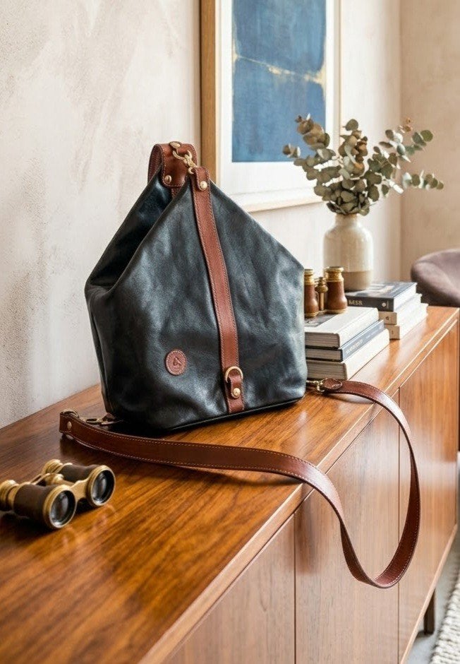 Sac à dos en cuir Rafaello de mode italienne, Enlèvement ou Envoi