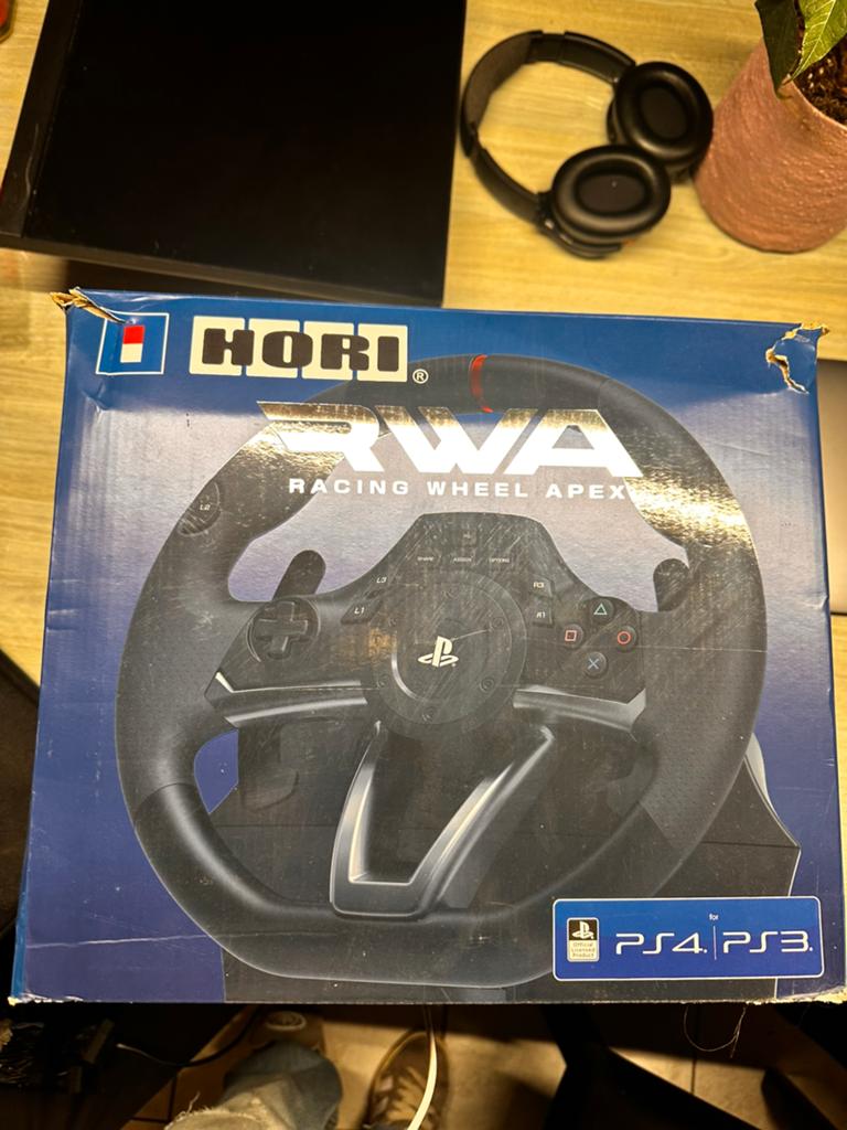HORI Racing Wheel Apex Racestuur + Pedalen (PS4/PC), Ophalen of Verzenden, Zo goed als nieuw, PlayStation 3