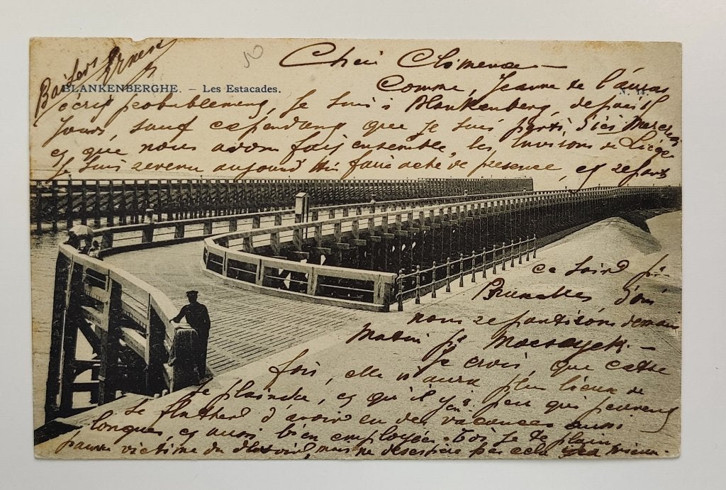 Blankenberghe les Estacades, Verzenden, Voor 1920, Gelopen, West-Vlaanderen