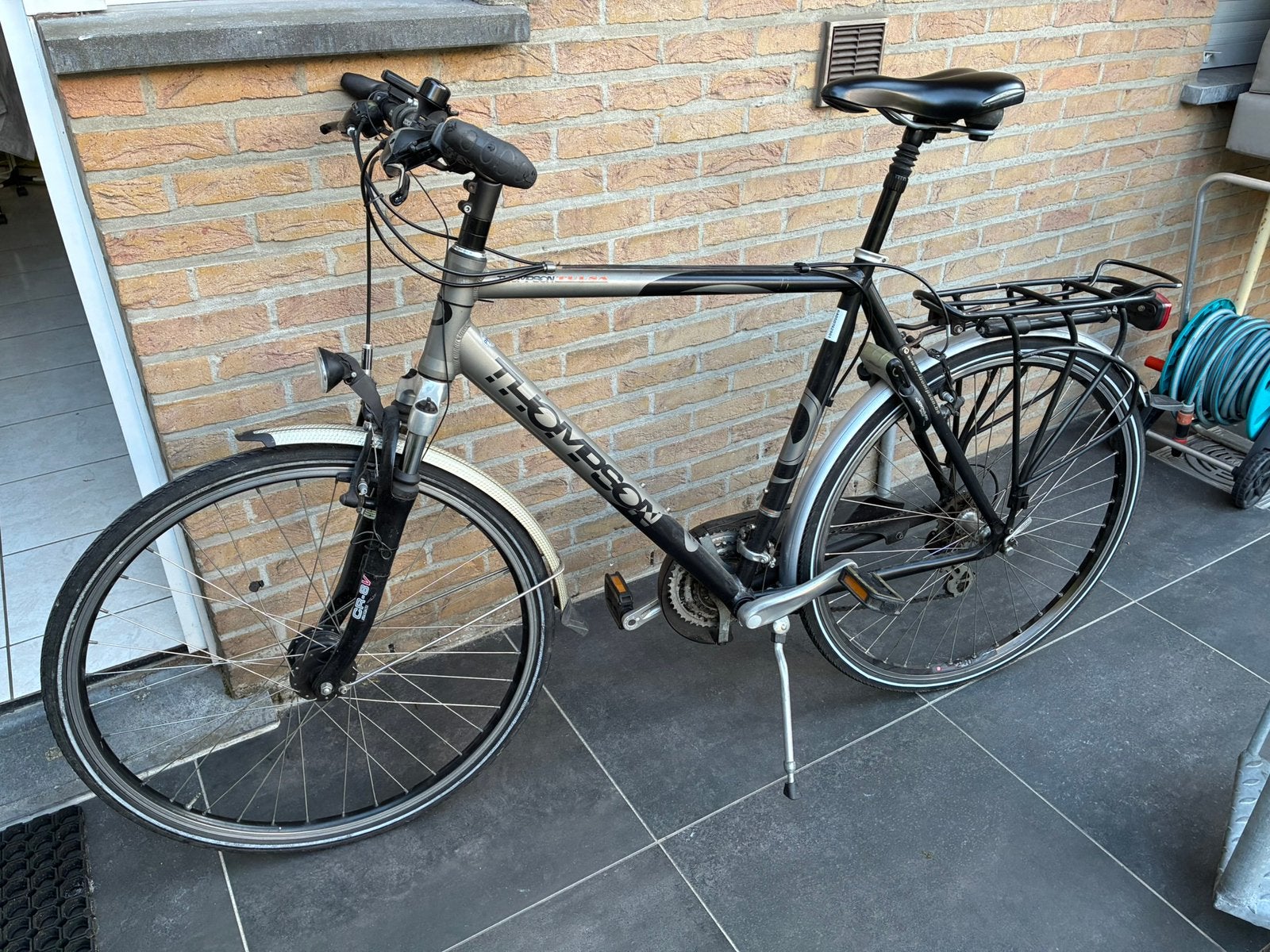 Herenfiets Thompson Tulsa, Fietsen en Brommers, Gebruikt, Vering, Velgrem, 61 tot 65 cm