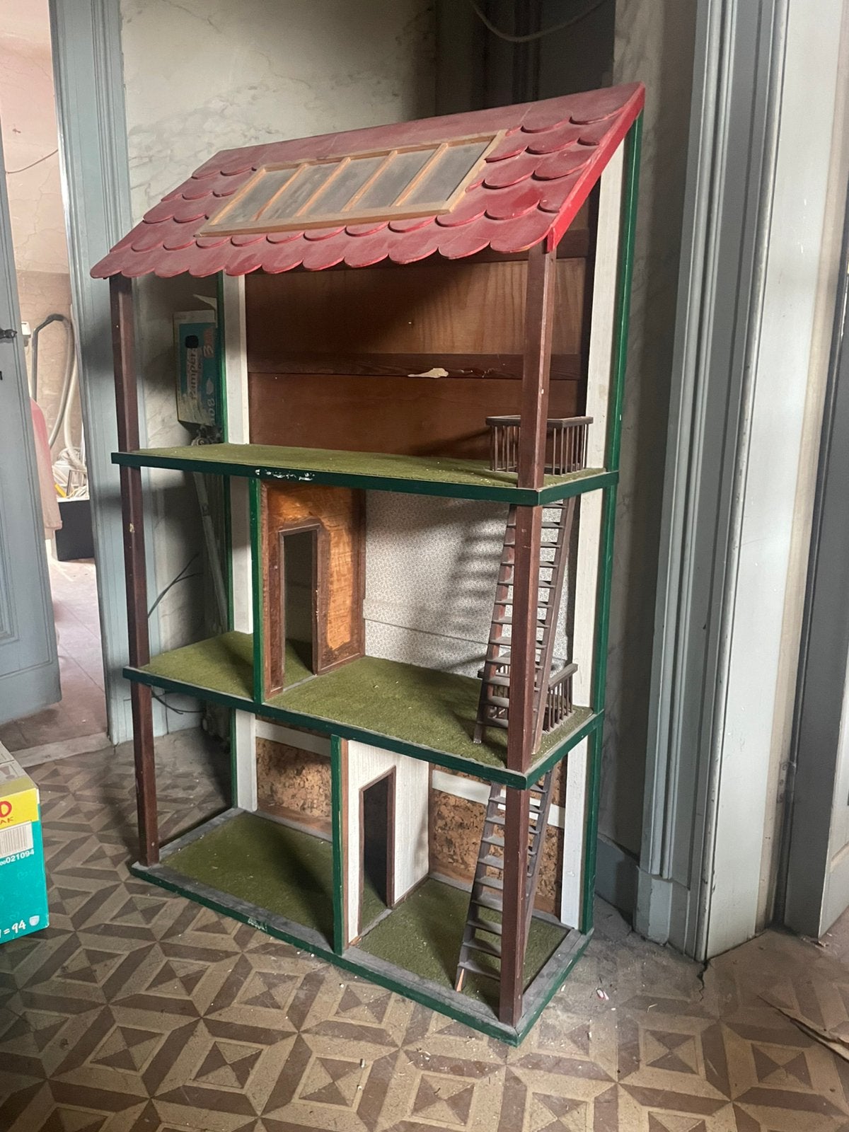 Vintage retro poppenhuis, Verzamelen, Ophalen, Gebruikt, Poppenhuis