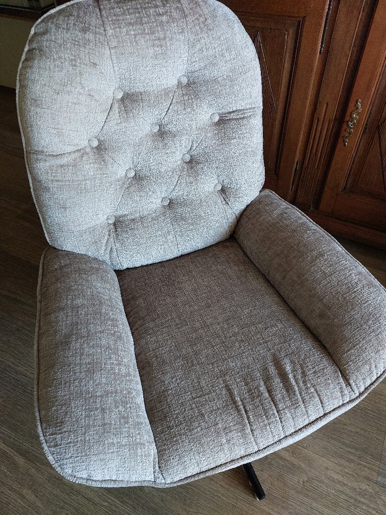 Zetel eenpersoon grijs, Enlèvement, Neuf, Tissus, Modern