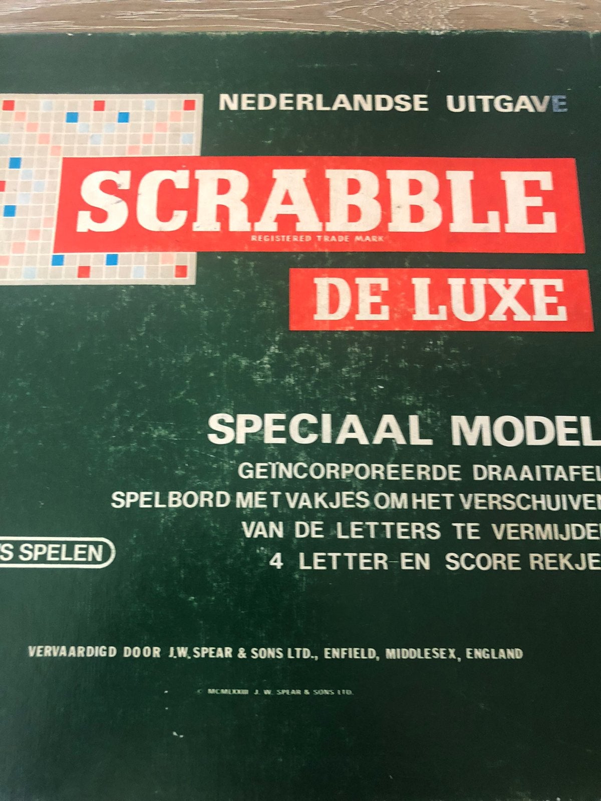 Scrabble de luxe (vintage), Enlèvement