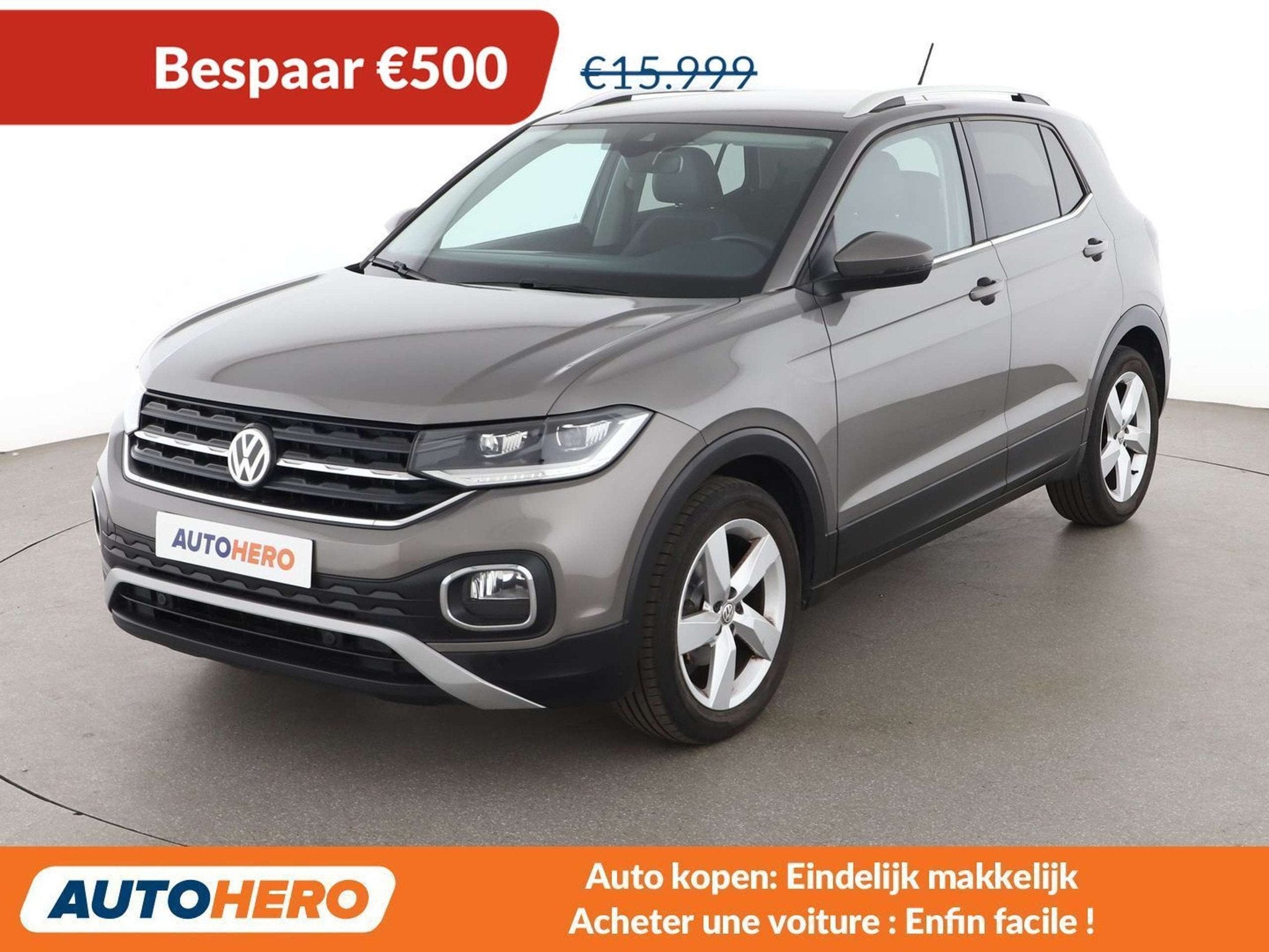 Volkswagen T-Cross 1.0 TSI Style (automatique), Autos, Argent ou Gris, 140 g/km, Euro 6, Noir