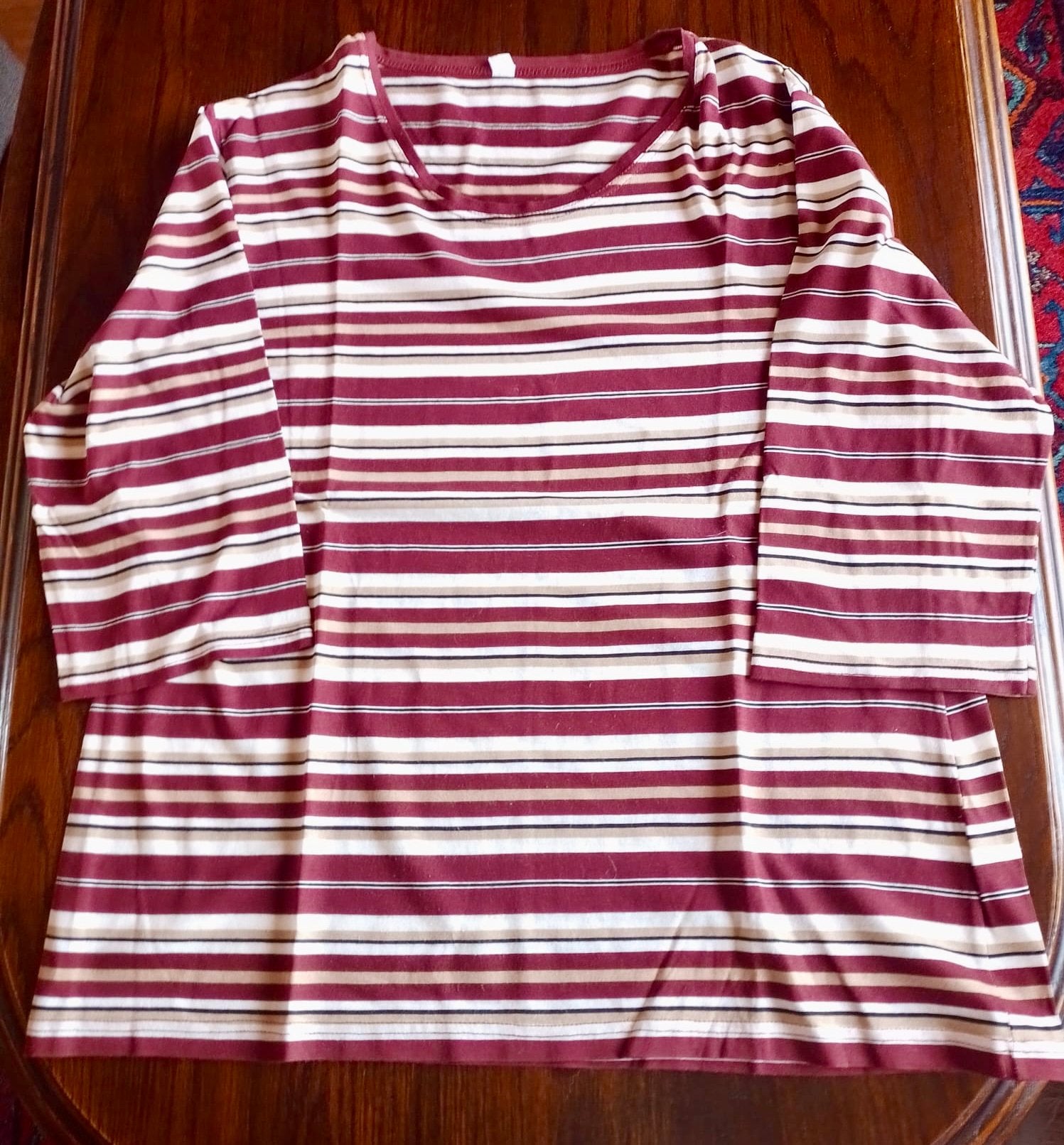 Roest bruin Shirt met strepen, Vêtements | Femmes, T-shirts, Enlèvement ou Envoi, Porté, Taille 46/48 (XL) ou plus grande