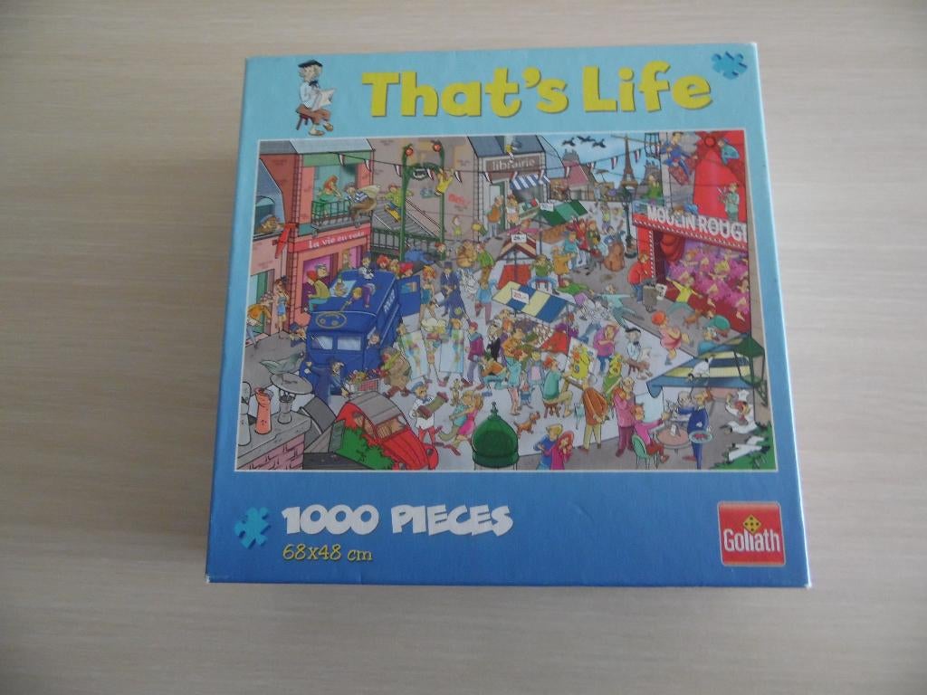 PUZZLE THAT'S LIFE 1000 PIÈCES   PARIS      GOLIATH, Enlèvement ou Envoi, 500 à 1500 pièces, Comme neuf, Puzzle