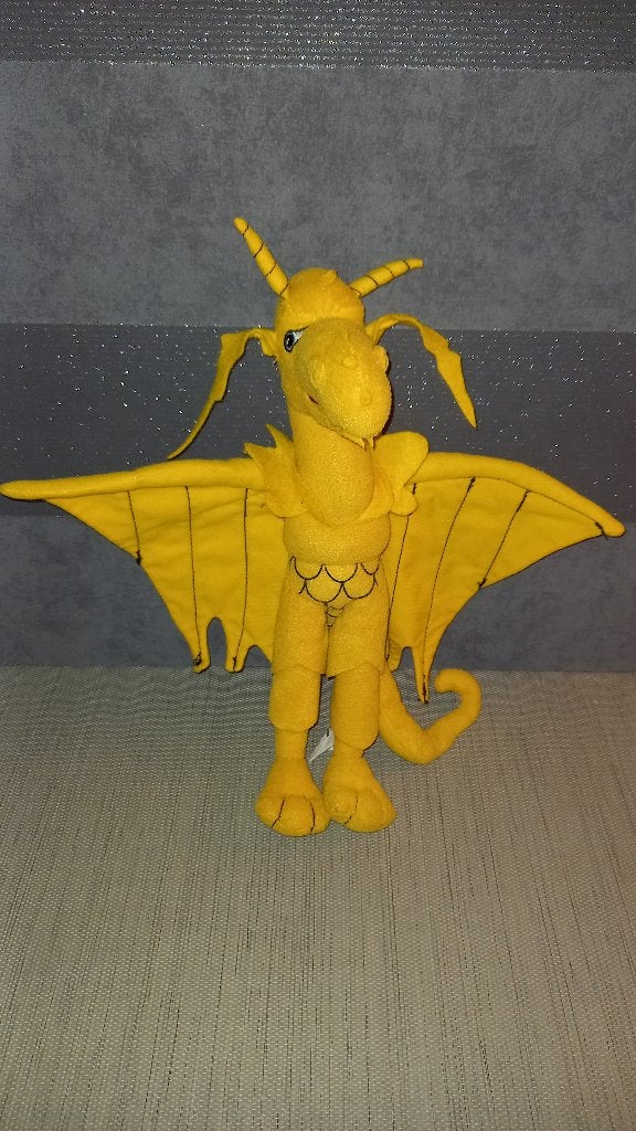 Peluche Drago, Enlèvement ou Envoi, Utilisé, Jaune