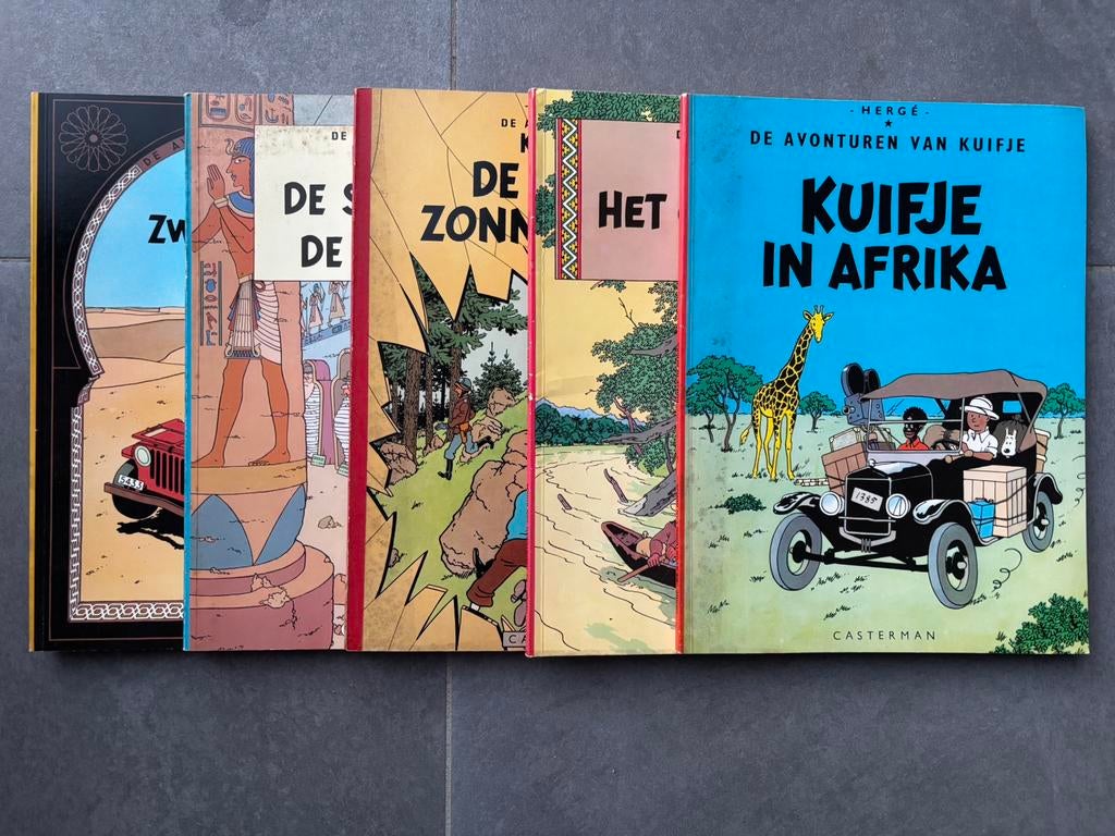 Set oude Kuifje strips - klassiekers van Hergé, Boeken, Stripverhalen, Meerdere stripboeken, Ophalen of Verzenden, Gelezen