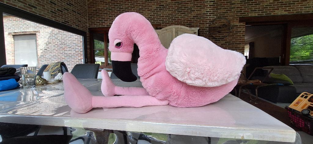 flamingo knuffelbeer, Kinderen en Baby's, Speelgoed | Knuffels en Pluche, Ophalen, Zo goed als nieuw, Roze, Overige typen
