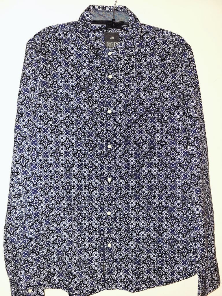 Hemd-M-WE-blauw/wit, Vêtements | Hommes, Chemises, Enlèvement ou Envoi, Comme neuf, Bleu, WE