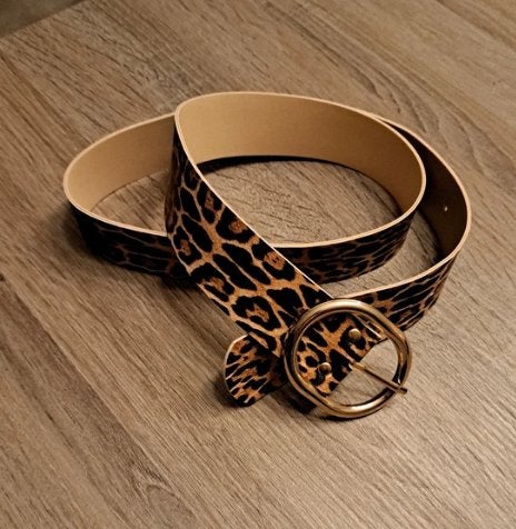 Riem met panterprint, Kleding | Dames, Riemen en Ceinturen, 90 tot 100 cm, Tailleriem, Ophalen of Verzenden, Zo goed als nieuw