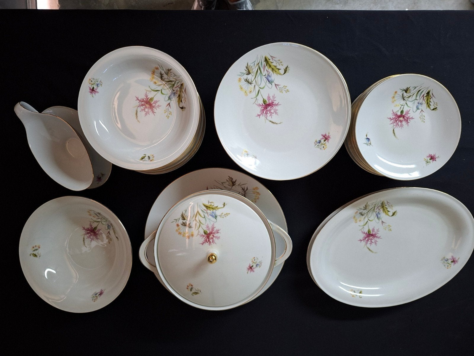42 delig servies in Duitse porselein van Mitterteich Bavaria, Antiek en Kunst, Ophalen