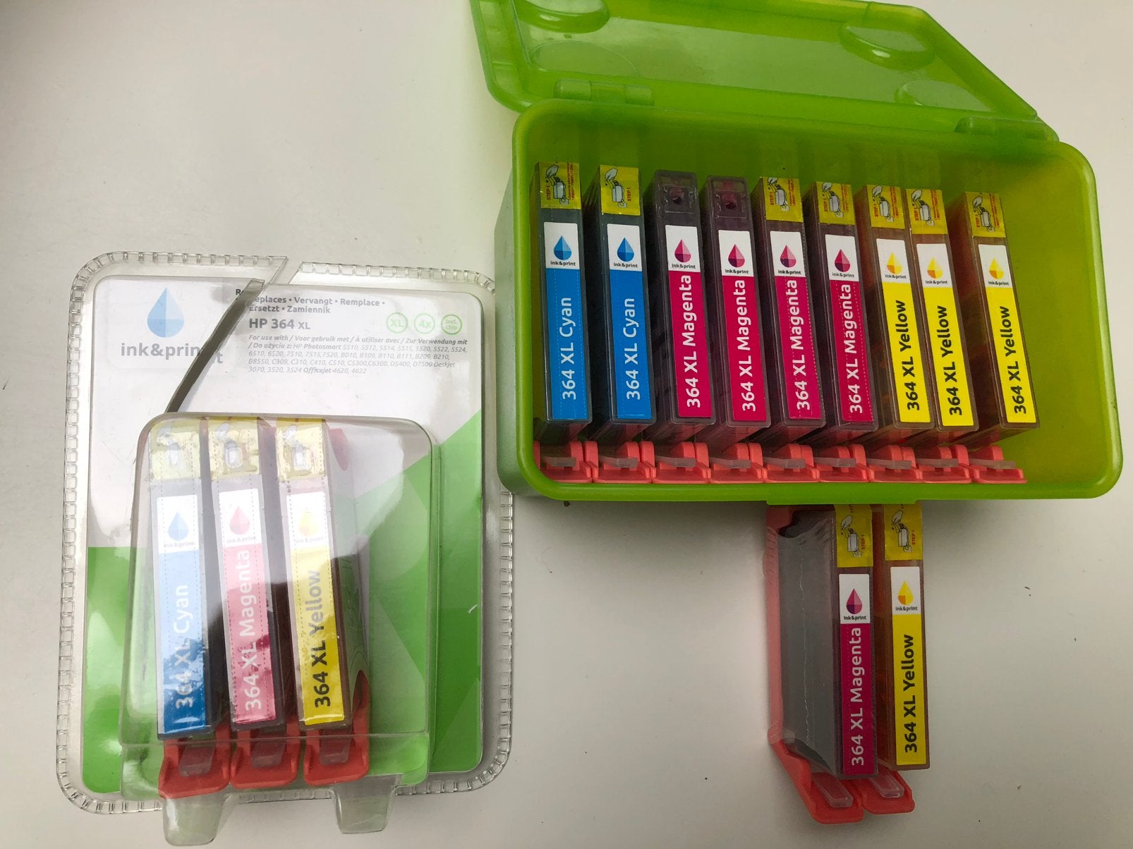 14 patronen voor HP printer inktcartridge - HP 364 XL, Ophalen of Verzenden, Zo goed als nieuw, Cartridge