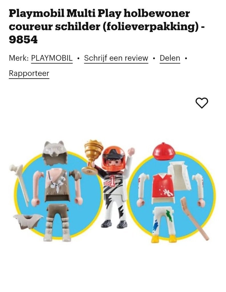 Playmobil Multi Play holbewoner-coureur-schilder, Kinderen en Baby's, Speelgoed | Playmobil, Nieuw, Complete set, Figuren, Overige series