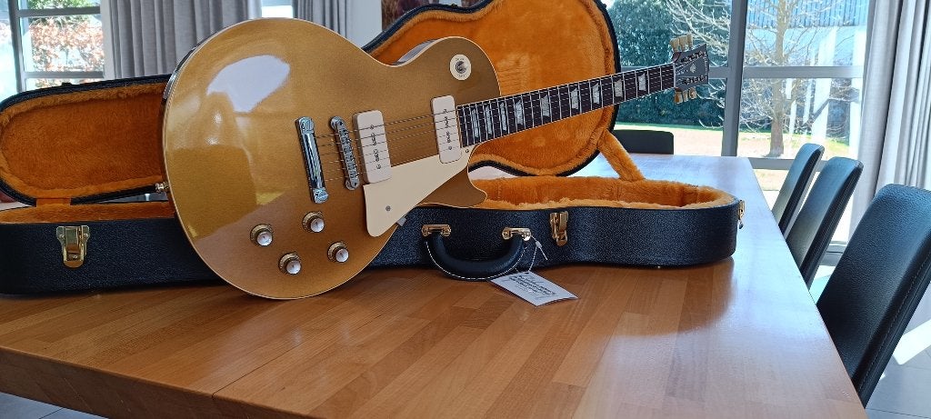 Gibson Les Paul Custom Shop Gold Top P90 heruitgave 68, Muziek en Instrumenten, Ophalen of Verzenden, Nieuw, Solid body, Gibson