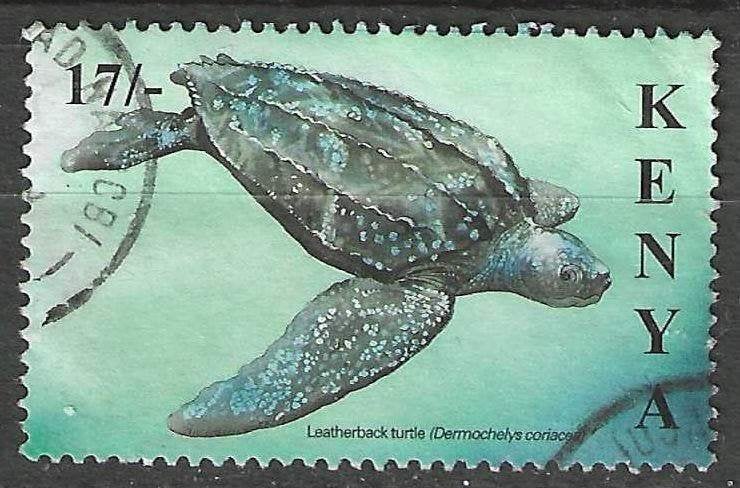 Kenya 2000 - Yvert 720 - Zeeschildpadden - 17 s. (ST), Postzegels en Munten, Postzegels | Afrika, Verzenden, Gestempeld