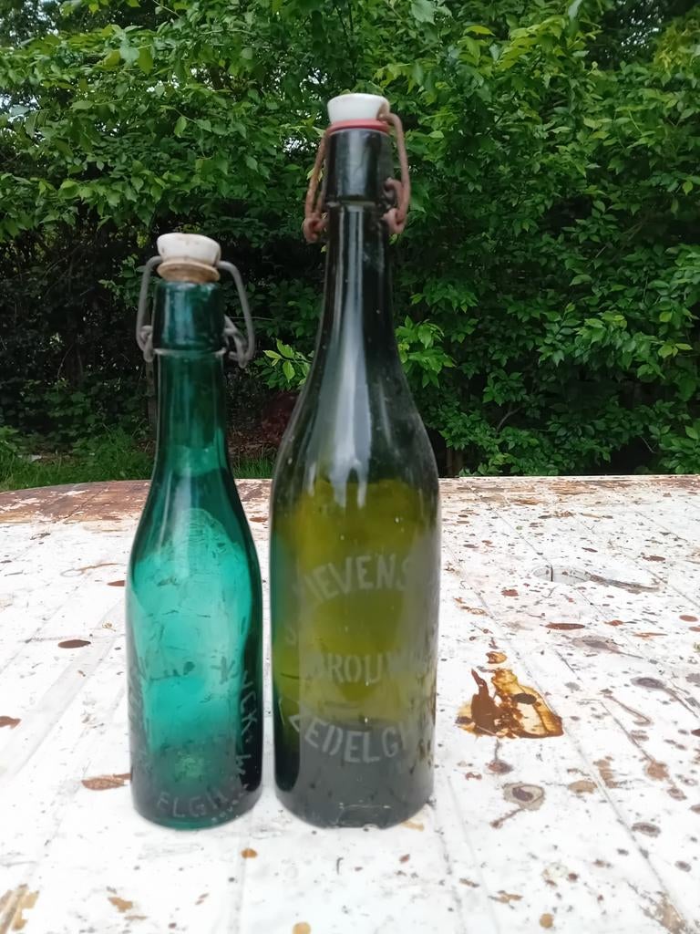 Oude bierflessen brouwerij Joseph Lievens  Pijck Zedelgem, Verzamelen, Biermerken, Ophalen of Verzenden