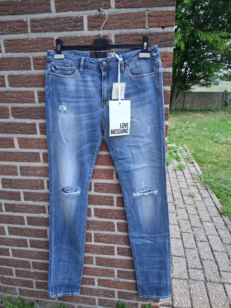 Dames jeans broek Love Moschino Mt31, Maat 38/40 (M), Love Moschino, Blauw, Nieuw