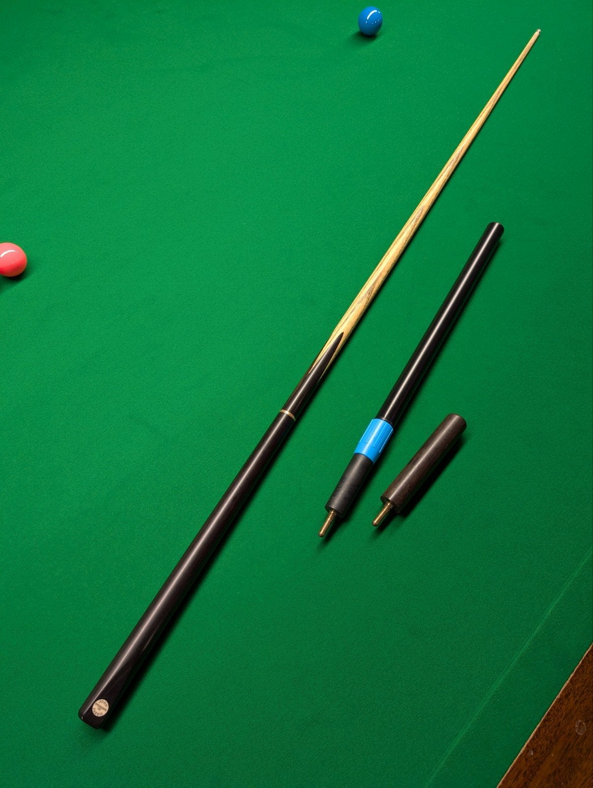 John Parris Ambassador (red glue) snookerkeu + cue case, Sport en Fitness, Ophalen, Zo goed als nieuw, Keu of Ballen