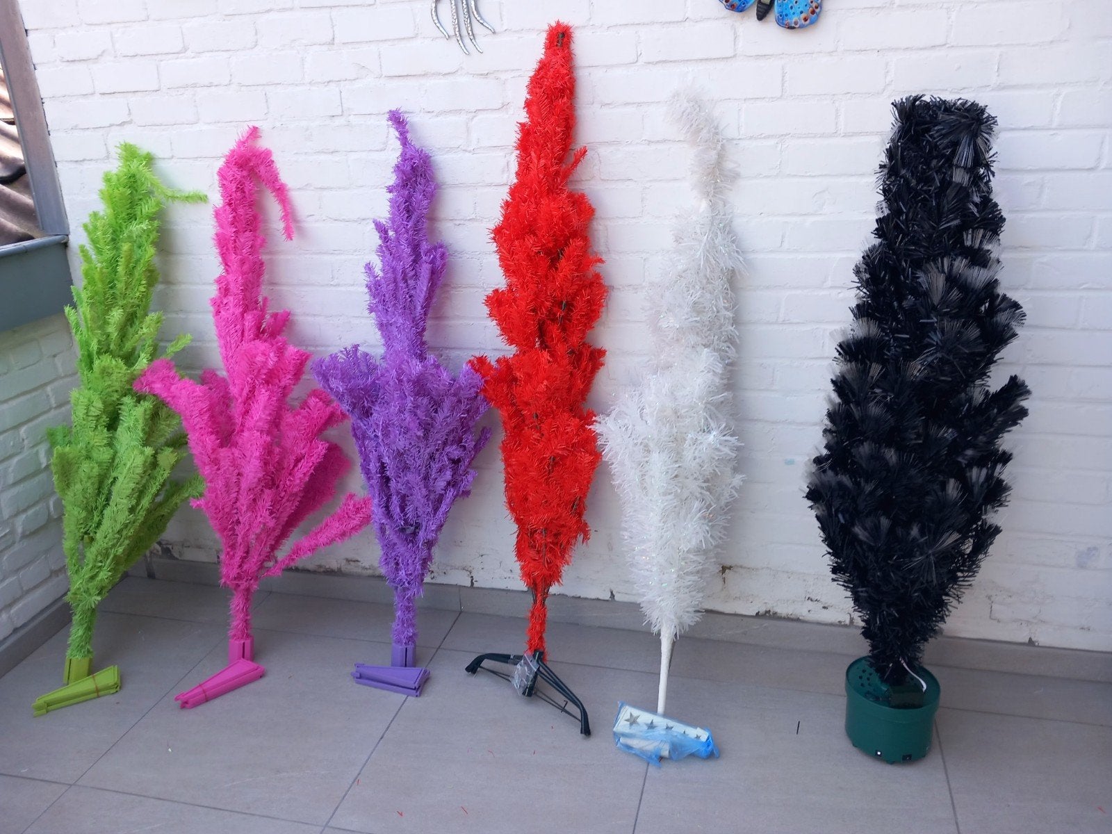 sapin 150cm #couleurs,Boules de noël en verre, Enlèvement, Comme neuf