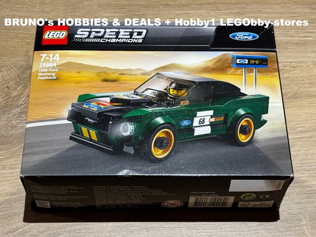LEGO Speed Champions 75884 1968 Ford Mustang Fastback NEUF, Neuf, Enlèvement ou Envoi, Lego, Ensemble complet