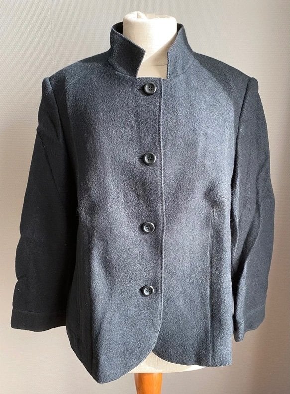 Zwarte jas Basler maat 44, Kleding | Dames, Jassen | Winter, Verzenden, Zwart, Zo goed als nieuw, Basler