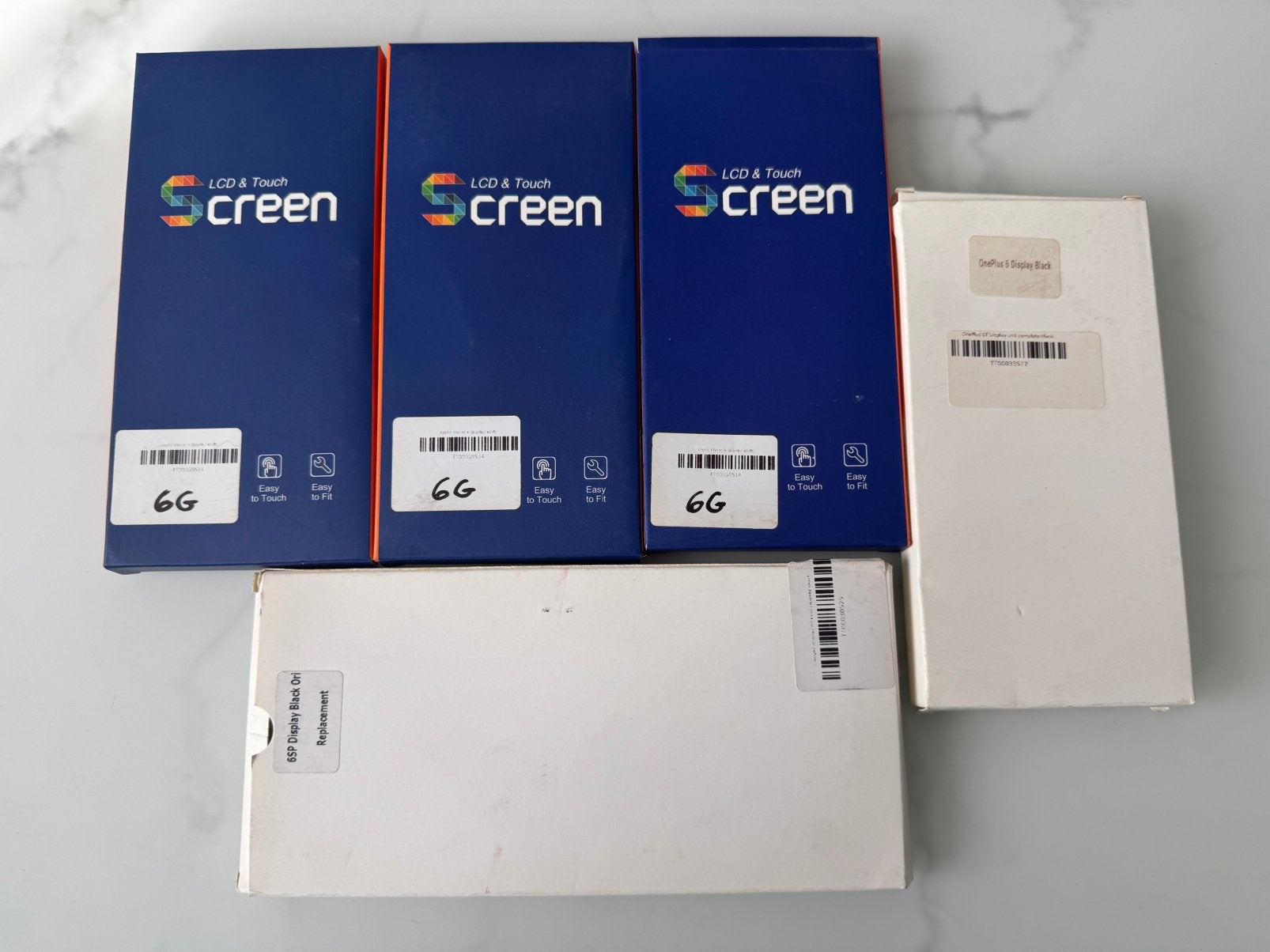 Set nieuwe LCD-schermen voor iPhone 6 en OnePlus 6, Telecommunicatie, Ophalen, Zo goed als nieuw, IPhone 6