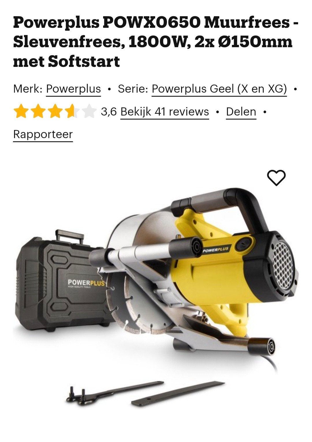 muurfrees, Ophalen, Muurfrees, Powerplus