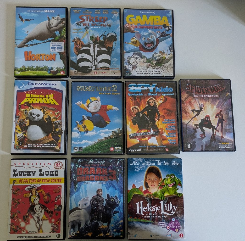 Kinderfilms DVD Dreamworks, Pixar, ..., Cd's en Dvd's, Ophalen of Verzenden, Zo goed als nieuw