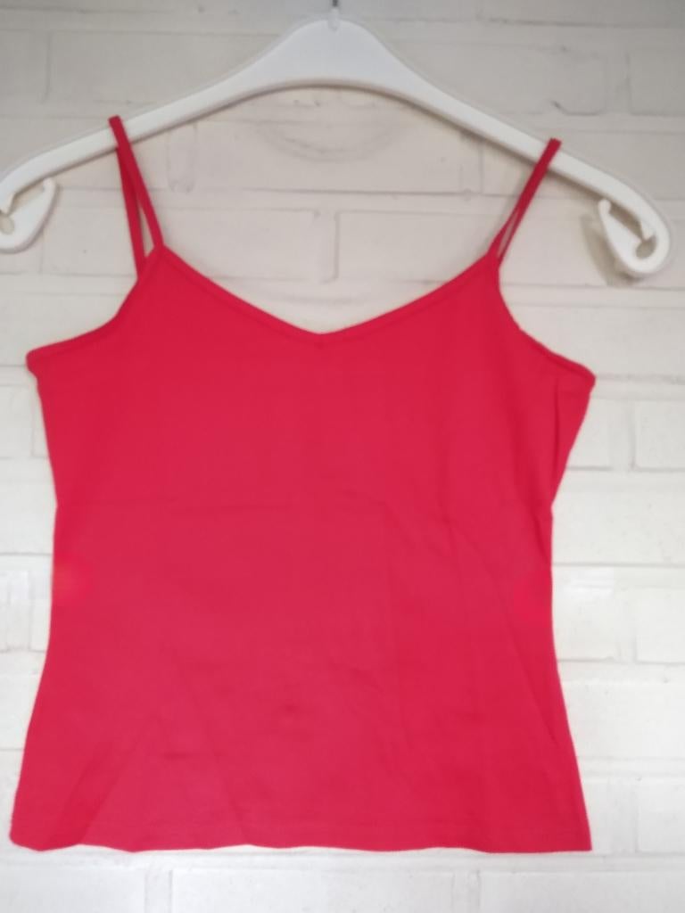 Felrood effen topje, Promod, maat S, Kleding | Dames, Topjes, Ophalen, Promod, Zo goed als nieuw, Rood