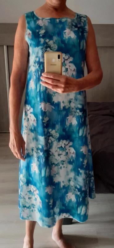 Lange jurk met overjurk. Zomer, Maat 38/40 (M), Blauw, Nieuw, Ophalen of Verzenden