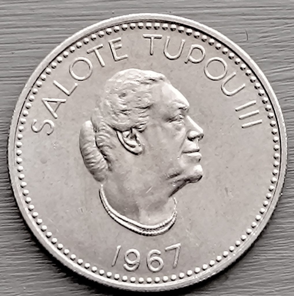 munt Tonga 10 seniti 1967, Postzegels en Munten, Munten | Oceanië, Ophalen of Verzenden