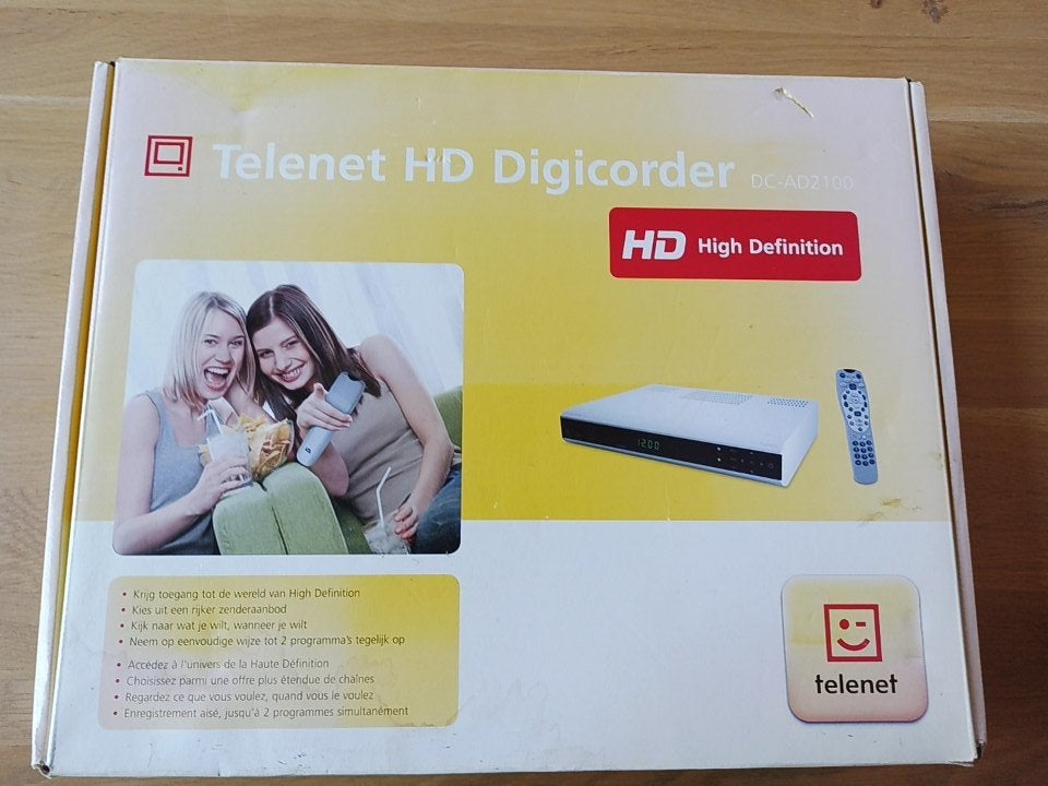 Kit Digicorder Telenet HD complet (DC-AD2100), Enlèvement ou Envoi, Comme neuf, Audio optique, 500 à 1500 GB