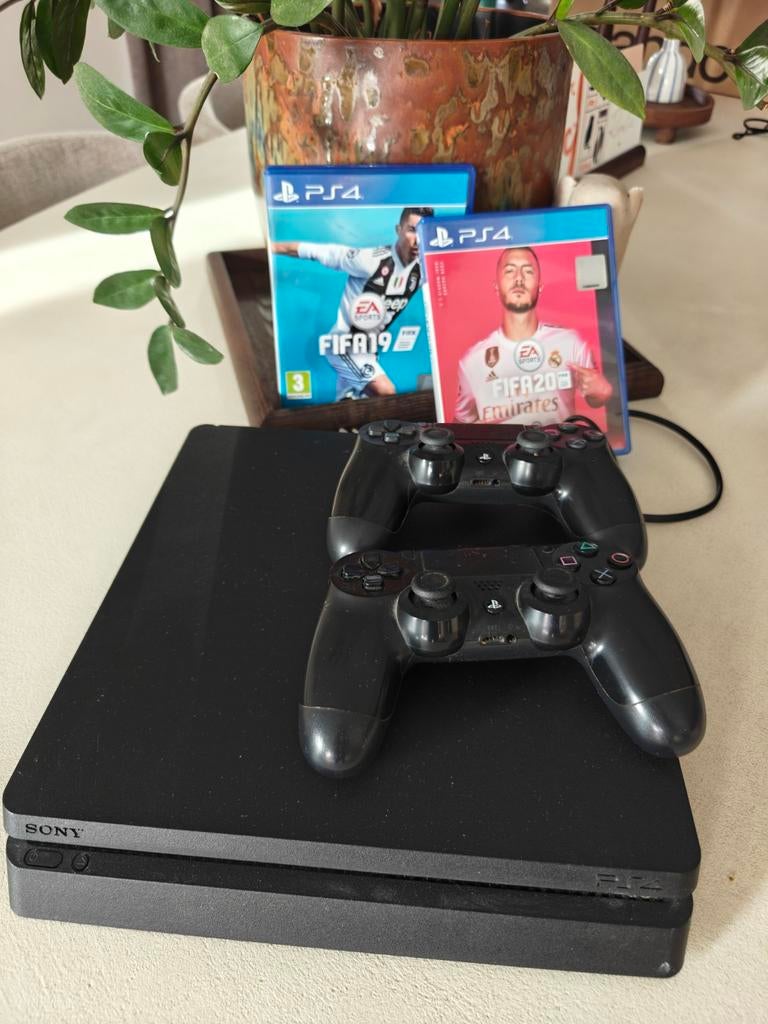 PlayStation 4 1TB met controllers en games, Ophalen, Met games, Met 2 controllers, 1 TB