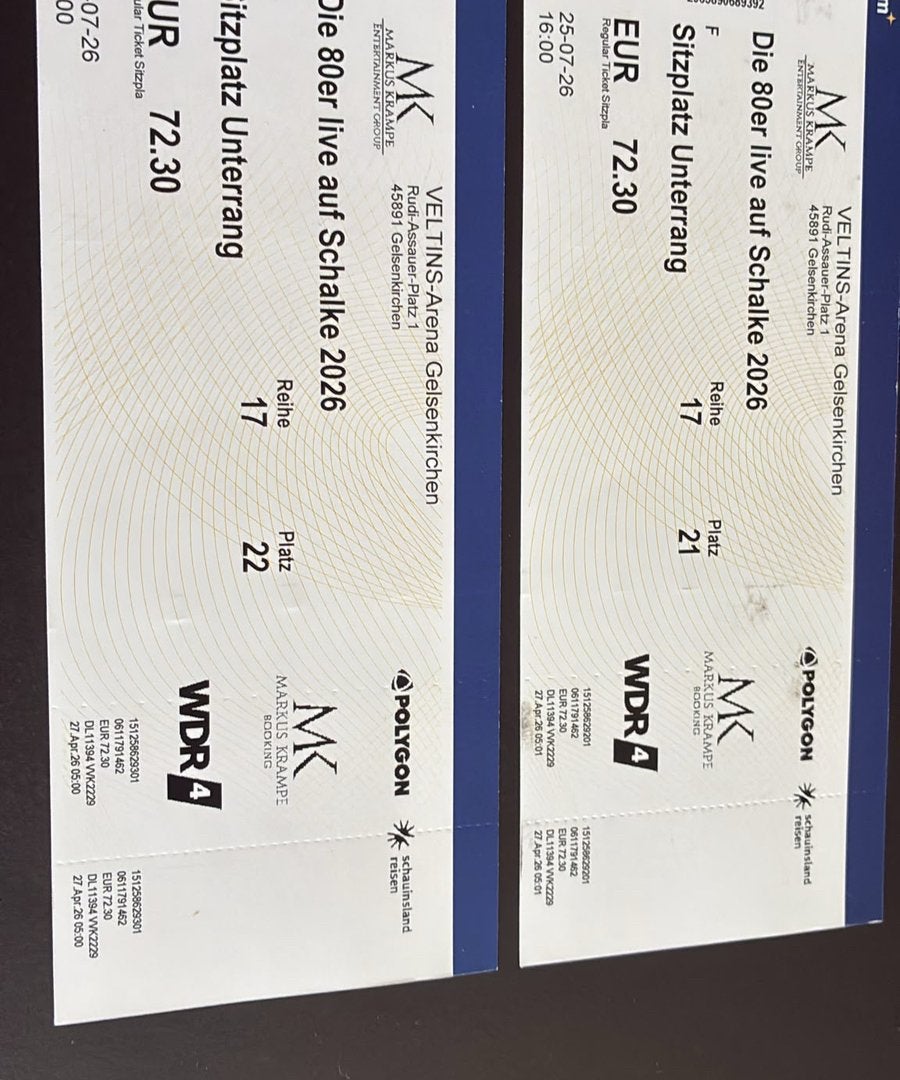 Concert Nena & Kim Wilde, Ophalen of Verzenden, Nieuw