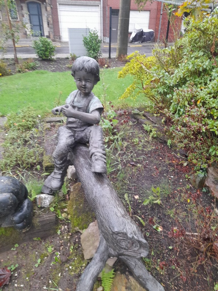 Bronzen beeld visser, Antiek en Kunst, Ophalen, Brons