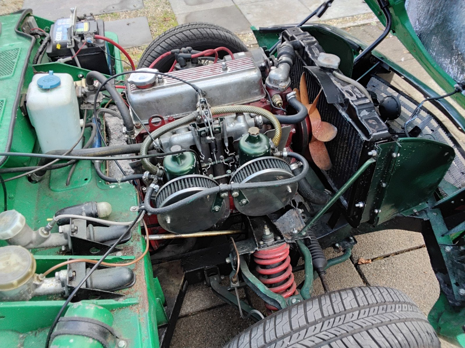 triumph spitfire mk4 1500 overdrive 1972, Auto's, Zwart, Handgeschakeld, 1500 cc, Particulier