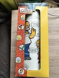 Coalport Characters The Simpsons Stacking Mugs Set (2005), Collections, Enlèvement ou Envoi, Comme neuf